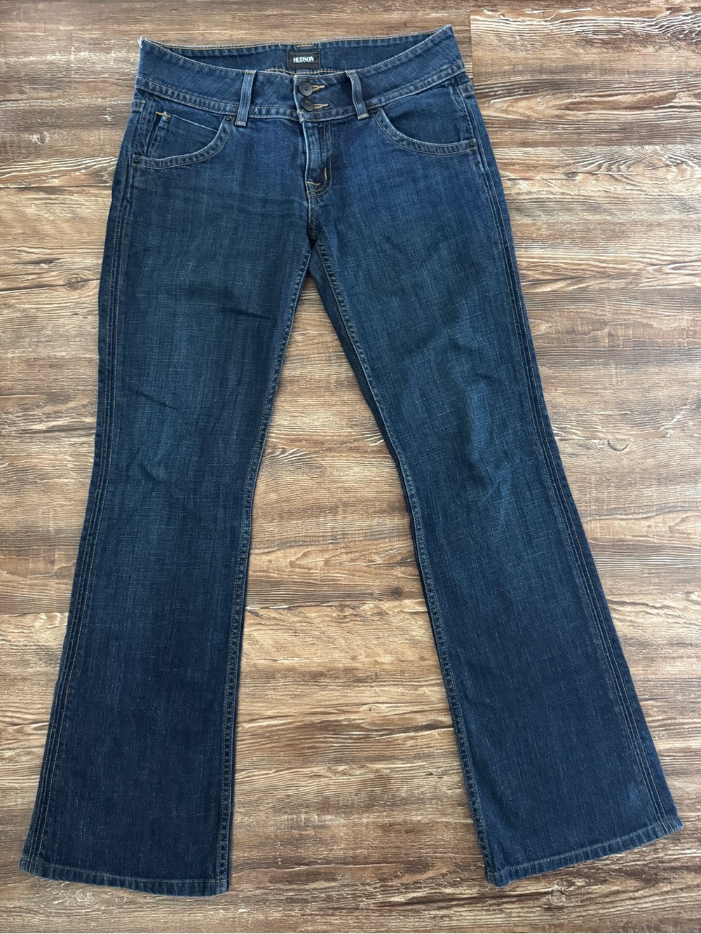 Hudson Jeans Mid Rise Bootcut Jeans Women’s Size 27 Dark Wash Stretch Denim